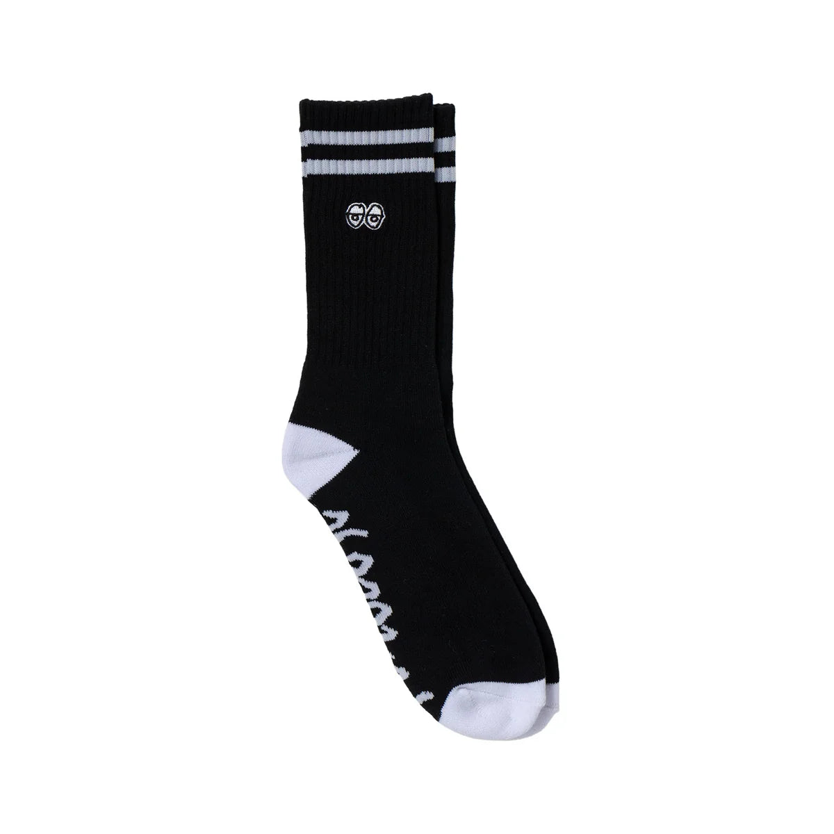 Krooked Eyes Socks Embroidered (Black/White)