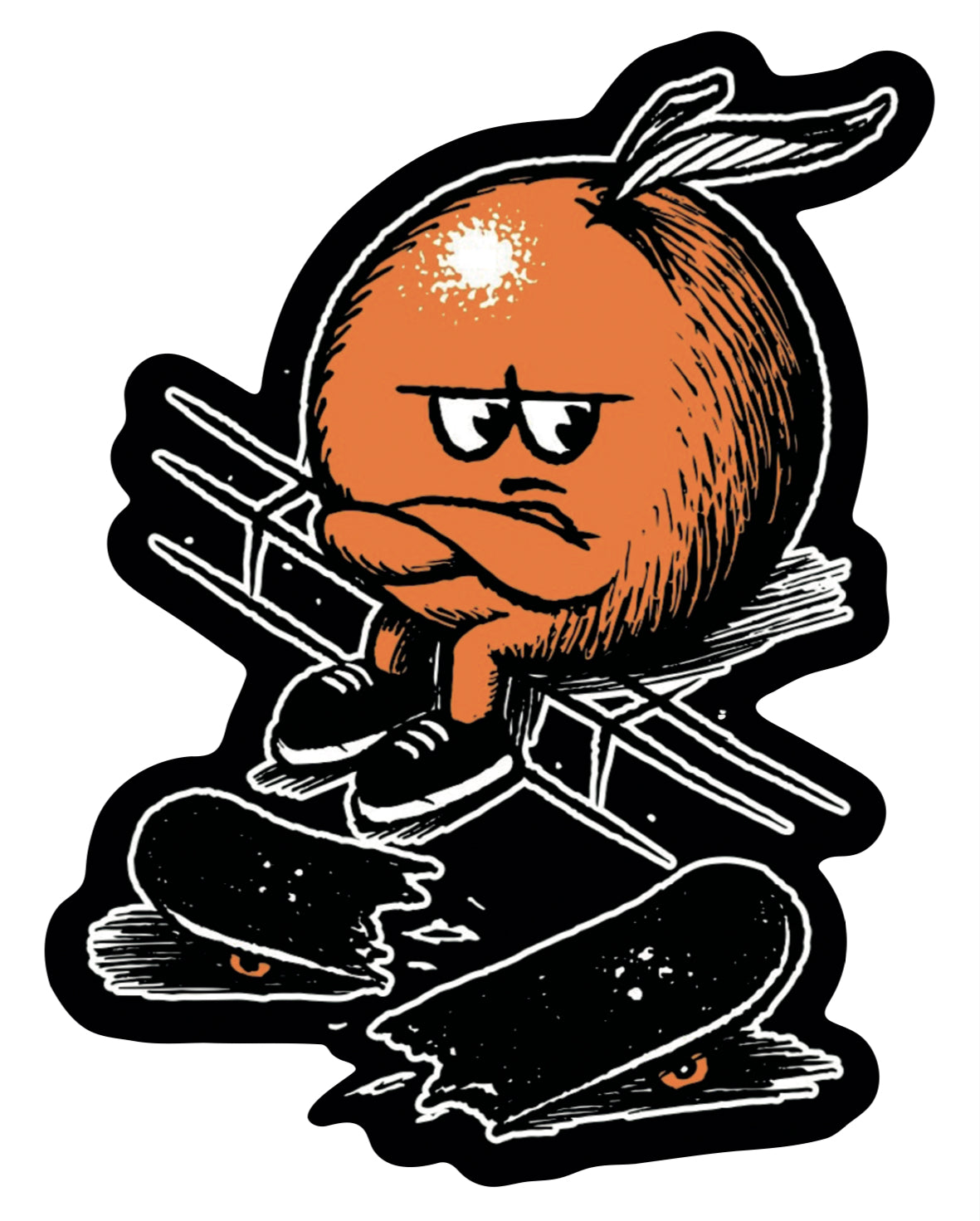 Pawnshop Orange Dude Sticker