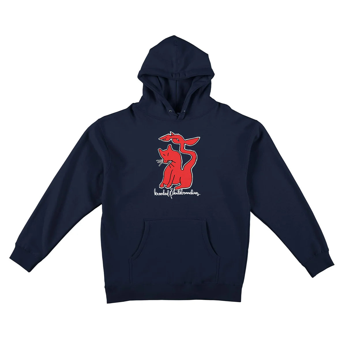 Krooked Kat Serpent Hoodie (Navy/Red/White)