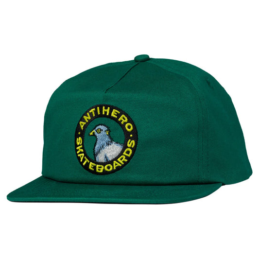 ANTI HERO Pigeon Round Snap Back Hat Green