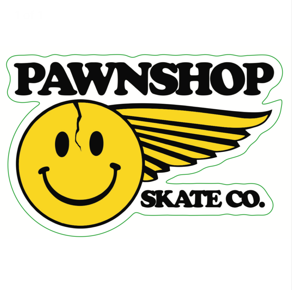 Pawnshop Happy Wing &Wheel Sticker
