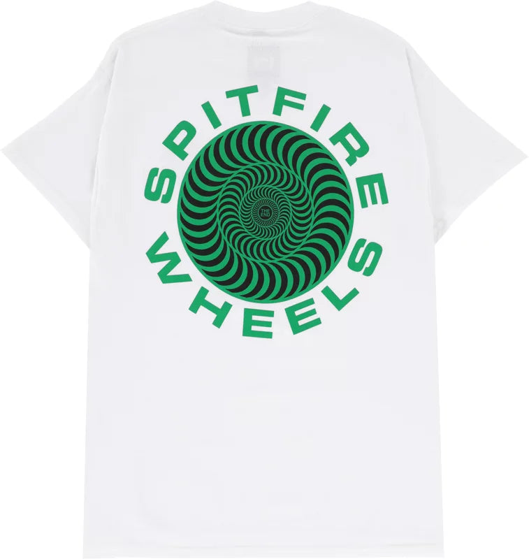 SPITFIRE Classic ‘87 Swirl Fill White/Green Short Sleeve