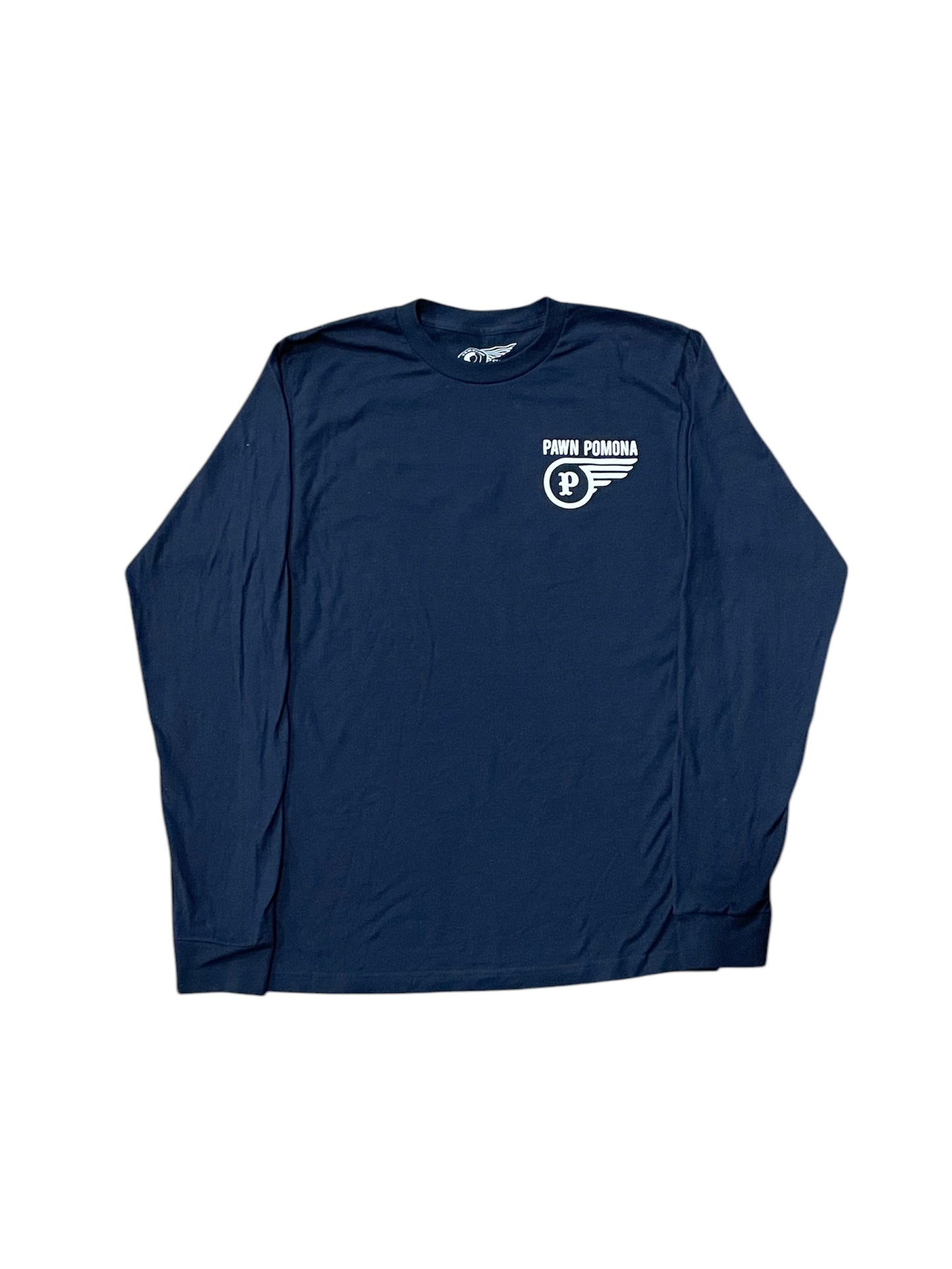 Pawnshop Pomona Stamp Long Sleeve Navy Blue