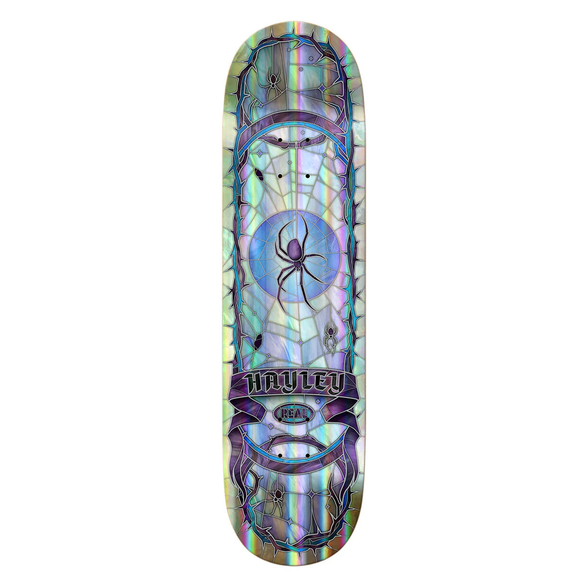 Real Hayley Rainbow Hologram Cathedral Deck 8.25