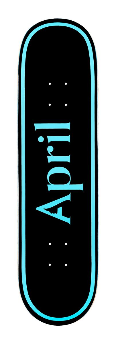 April OG Logo Deck Blue/Black 8.125