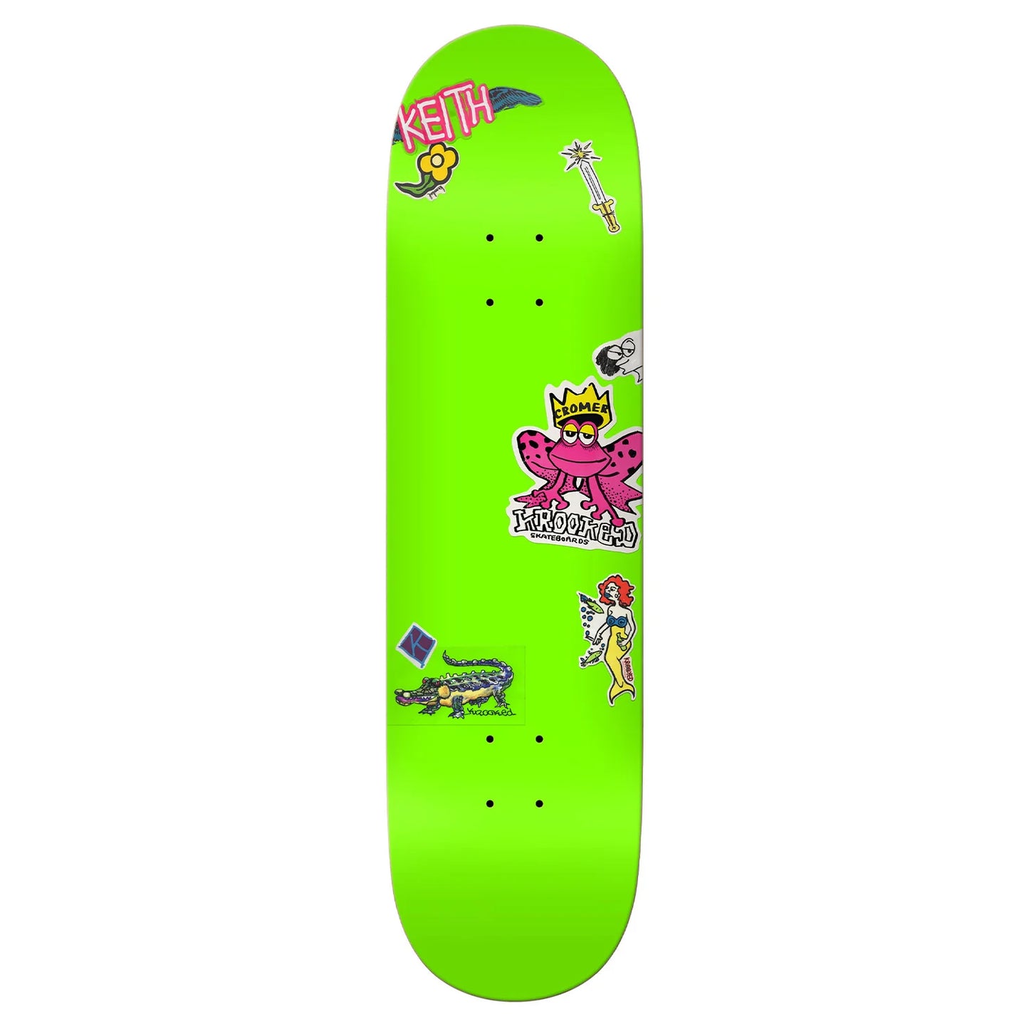 Krooked Cromer Neon Sticker Deck