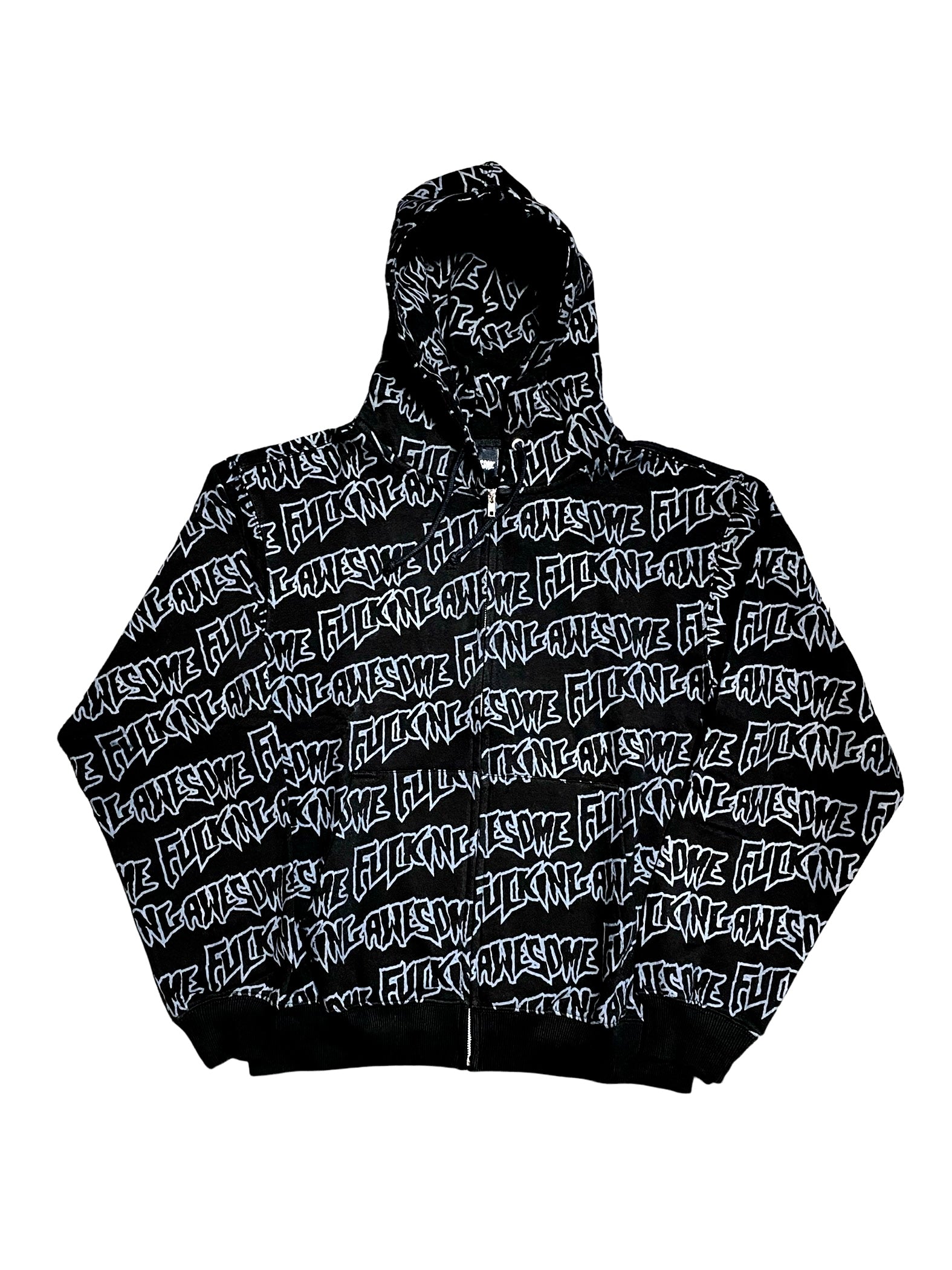 Fucking Awesome AOP Stamp Zipped Hoodie – Pawnshop Skate