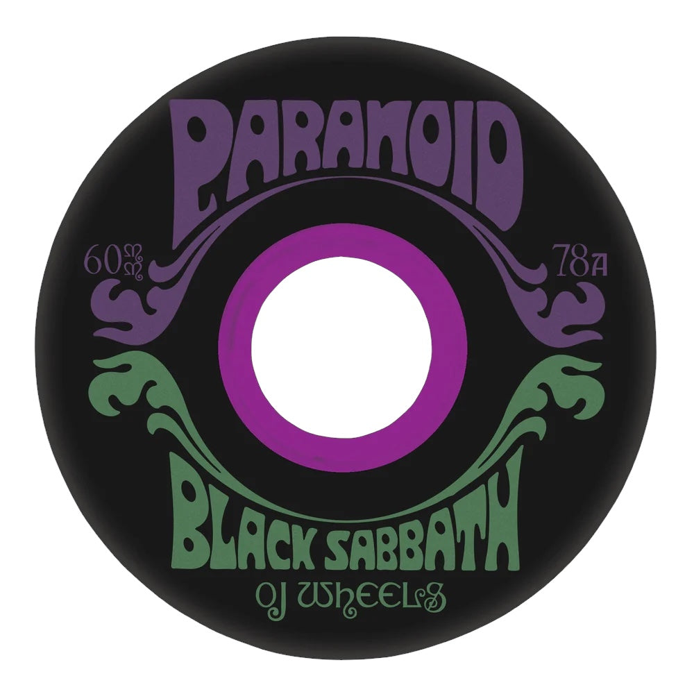 OJ Black Sabbath Paranoid Super Juice Wheels Black 78a 60mm