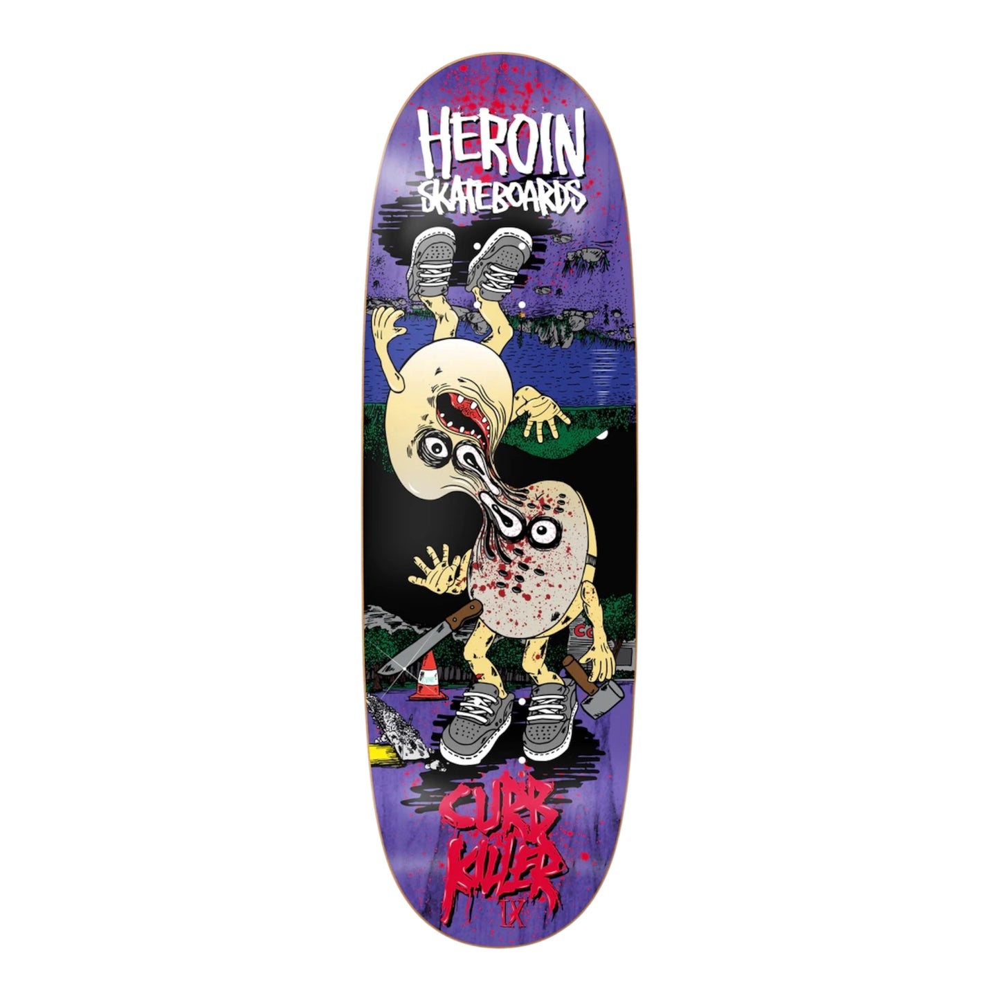 Heroin Skateboards Curb Killer 9 Merged Deck 10.0