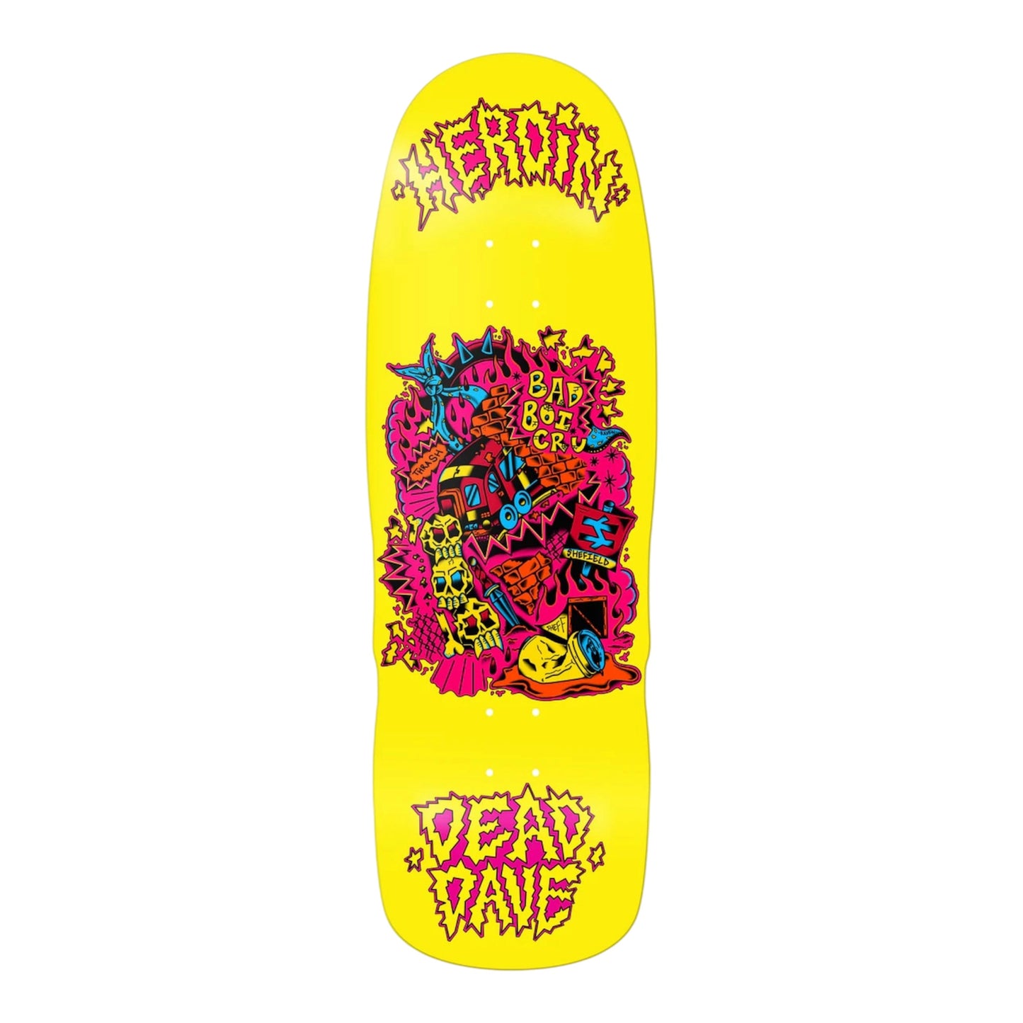 Heroin Skateboards Dead Dave Trainlines Deck 10.125