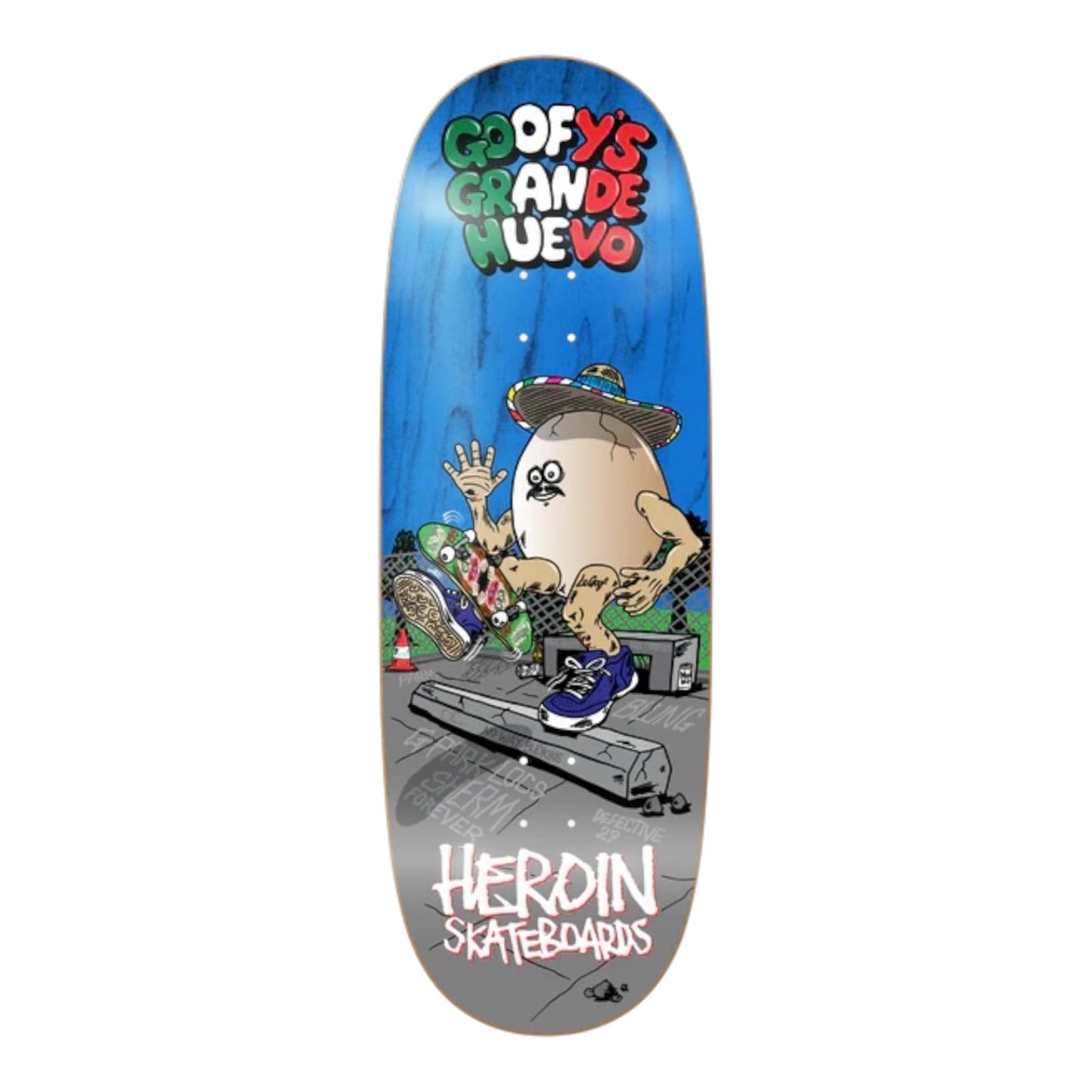 Heroin Skateboards Goofy’s Grande Egg Deck 10.75