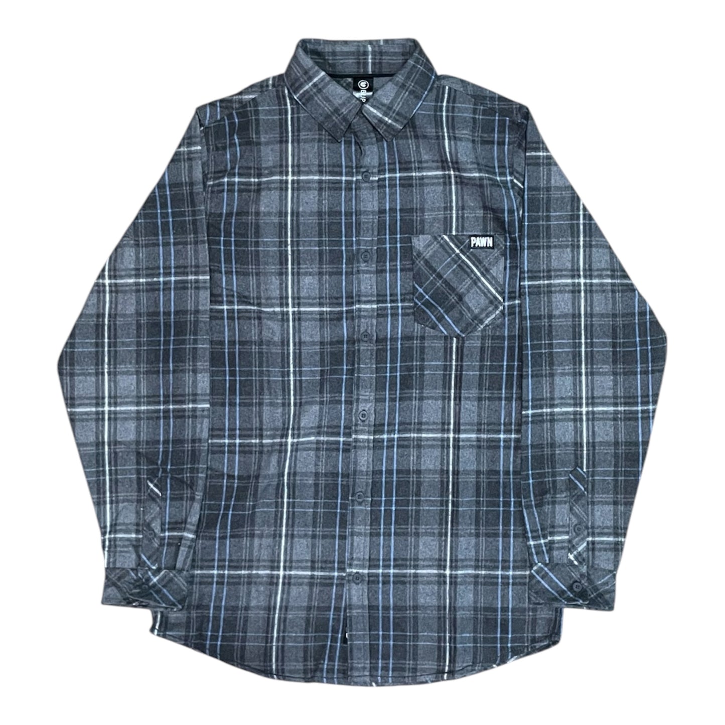 Pawn Army Pocket Flannel Grey/White/Blue