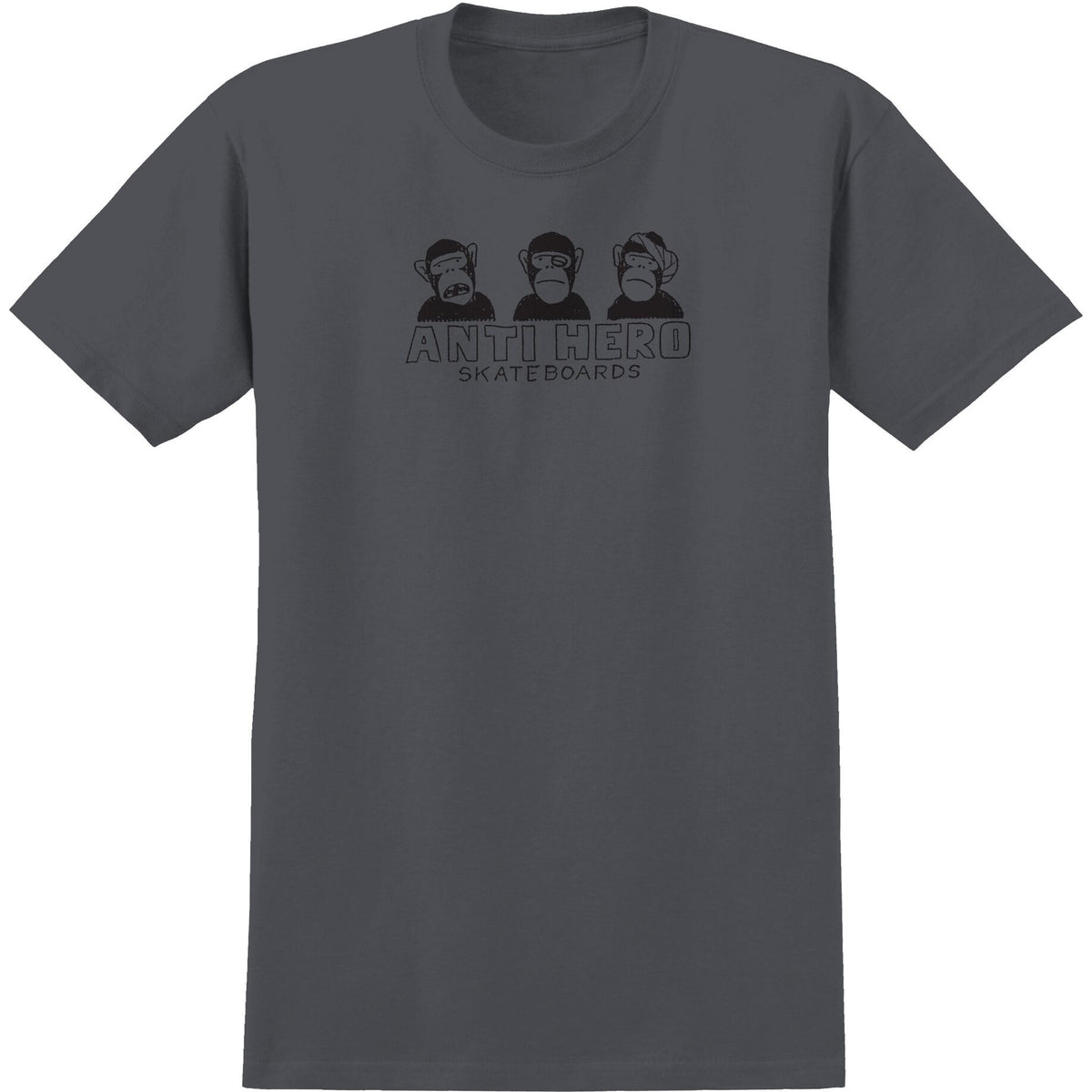 Anti Hero No Evil S/S Tee (Asphalt)