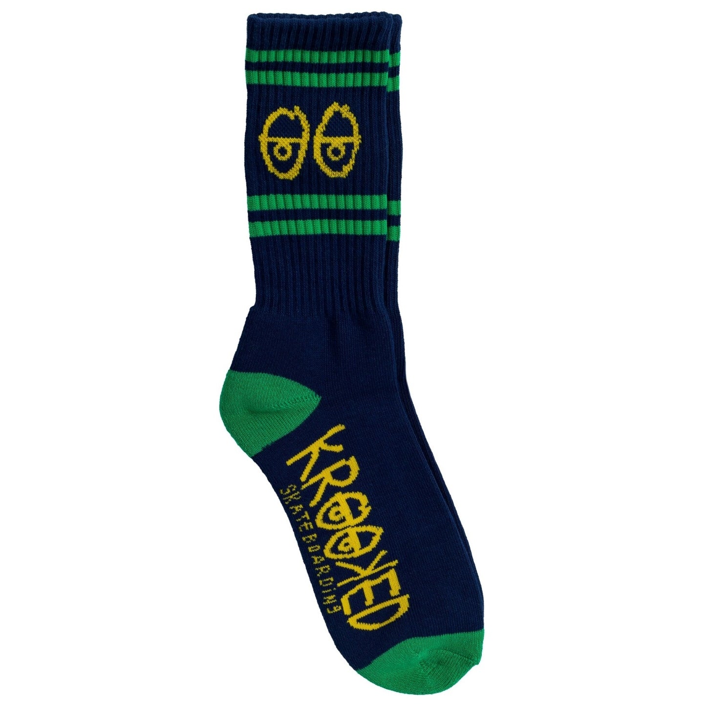 KROOKED Eyes Socks Navy Blue/Green