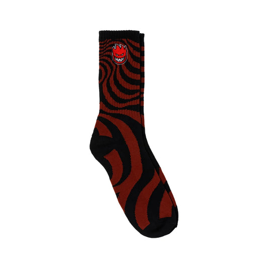Spitfire Bighead Fill Socks (Swirl) Black/Red