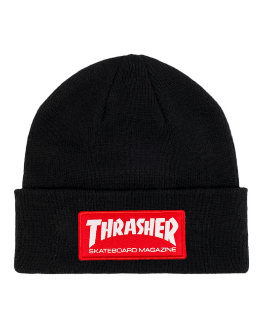 THRASHER Red Skate Mag Patch Beanie