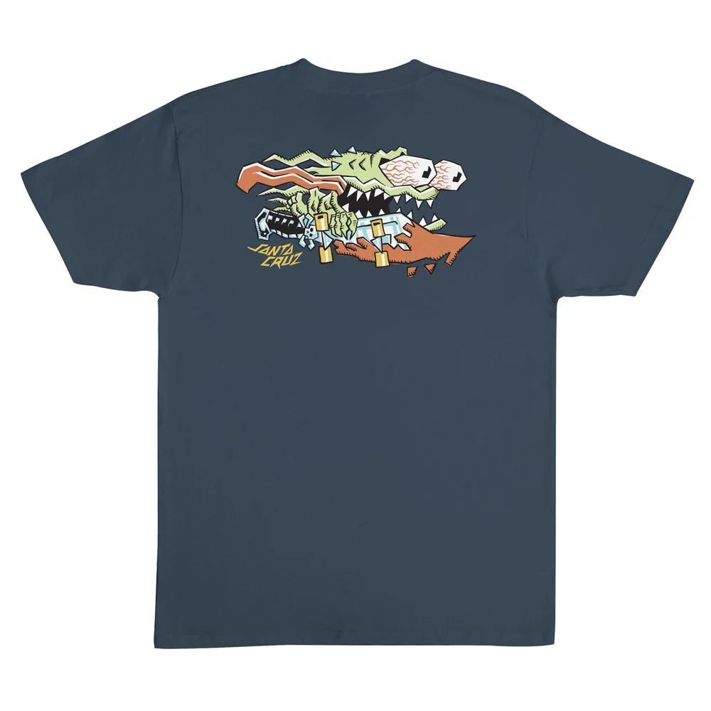 SANTA CRUZ Meek Scratched Slasher Tee Steel Blue