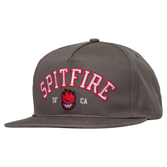 Spitfire Team Big Head Snap Back Hat (Charcoal)