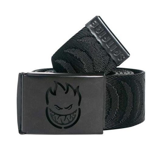 Spitfire Big Head Cutout Belt (Black/Black)