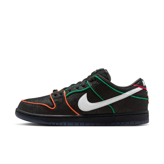 NIKE SB Dunk Low Pro QS Black/White-Challenge Red Noir/Rouge Challenge Blanc