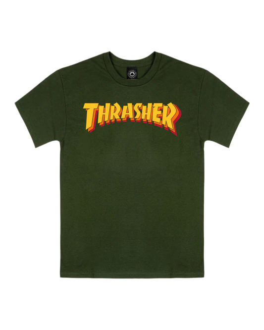 THRASHER Stacked Tee (Forest Green)