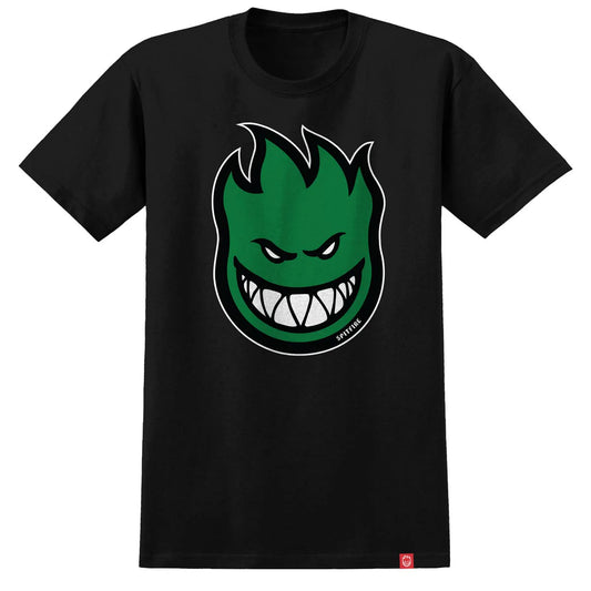 SPITFIRE Big Head Fill Black/Green Short Sleeve