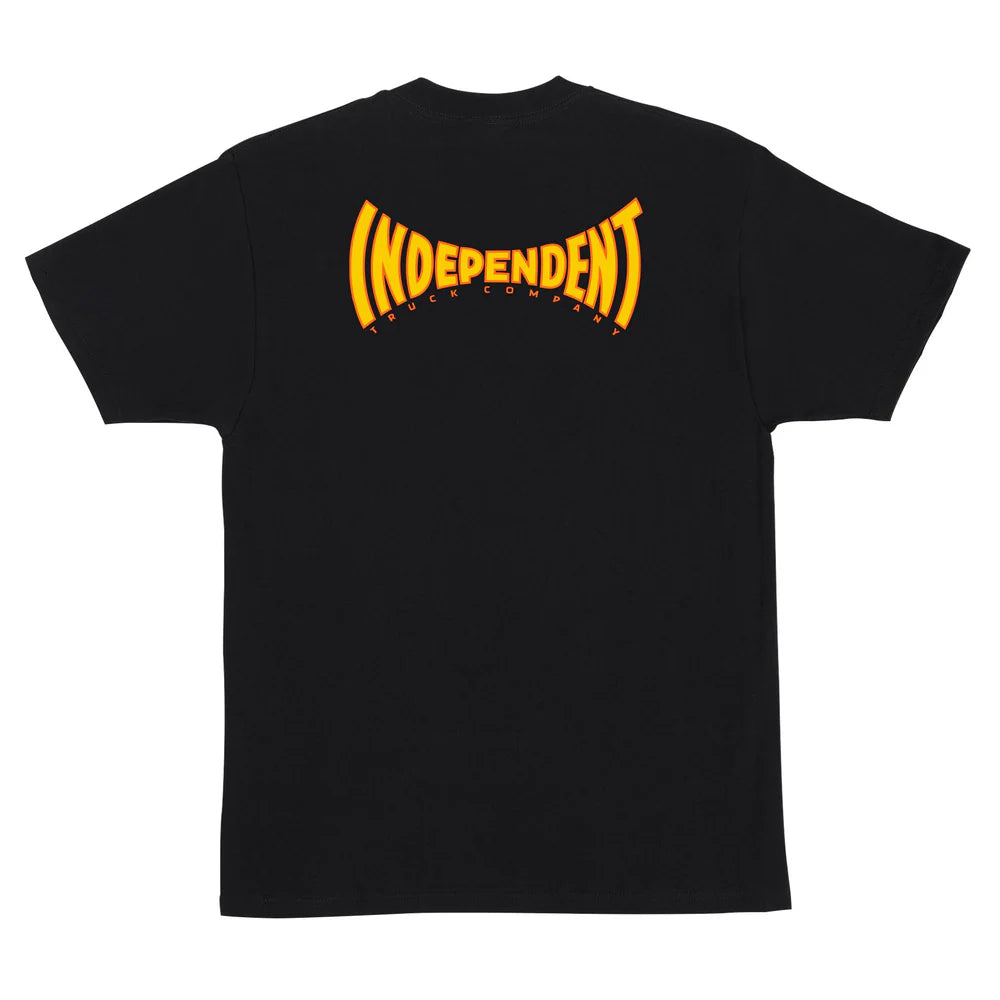 INDEPENDENT Spanning Chest S/S Heavyweight Tee Black