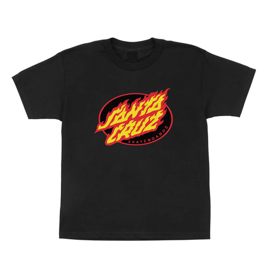 SANTA CRUZ True Oval Flame Dot S/S Mid weight Tee Youth