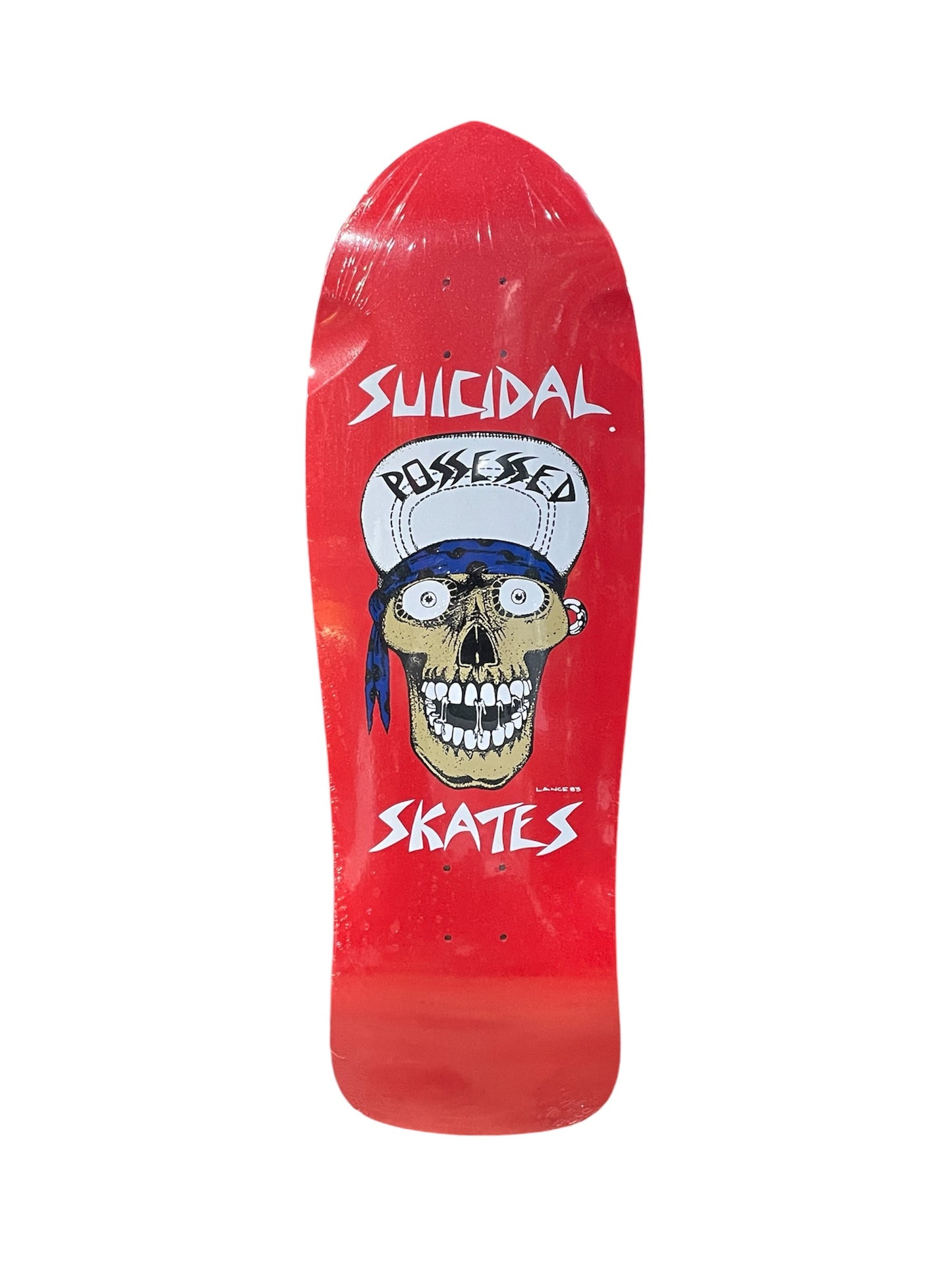 SUICIDAL SKATES Punk Skull 80s Reissue deck 10.1 Red Flake