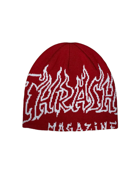 THRASHER Fire Outline Skully Beanie