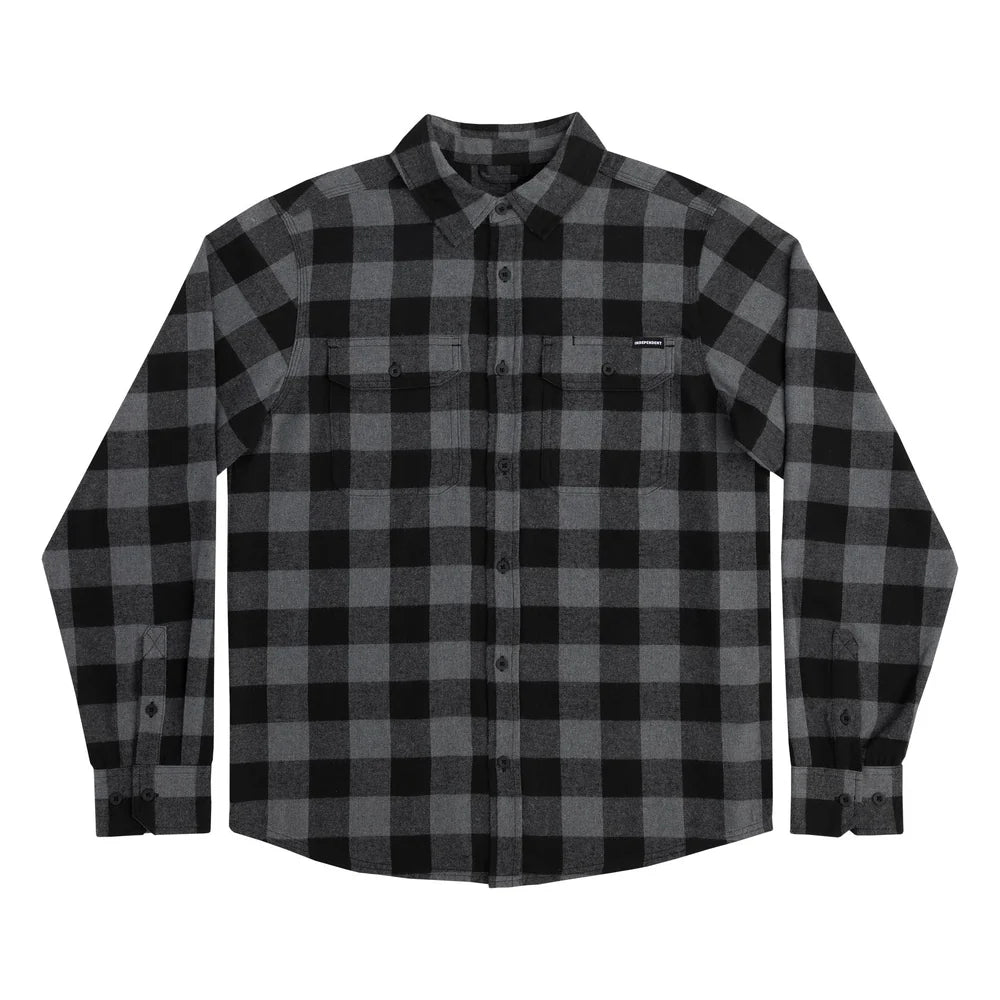 INDEPENDENT Belmont L/S Flannel Top Grey/Black