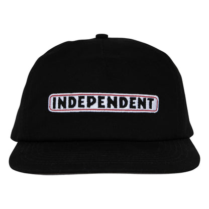 INDEPENDENT Bar Logo Unstructured SnapBack Hat