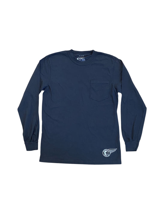 Pawnshop Embroidered Wing & Wheel Pocket L/S