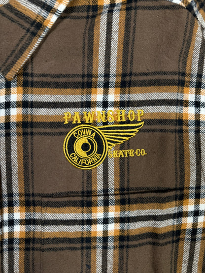 Pawnshop Embroidered Wing & Wheel Flannel