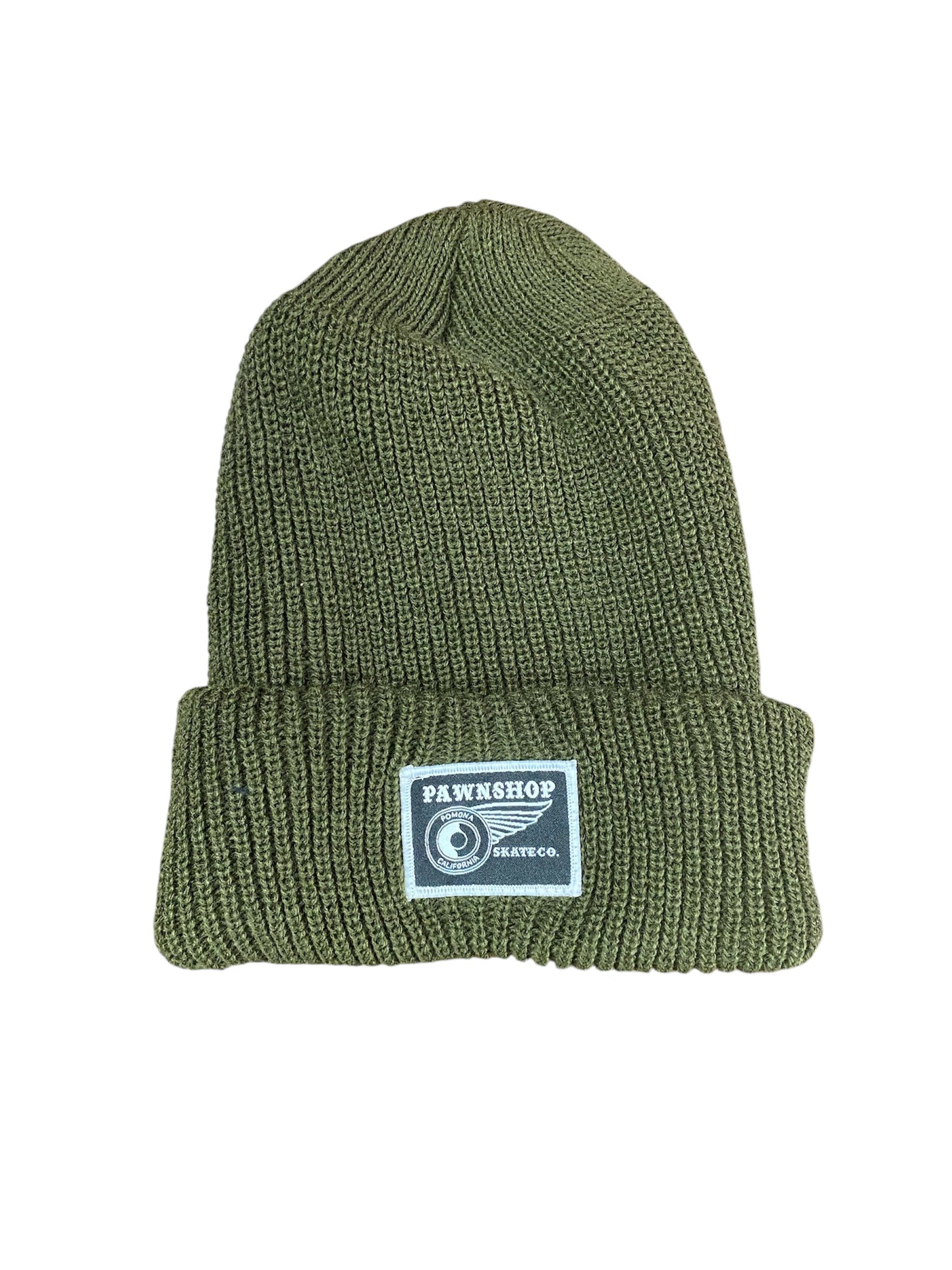 Pawnshop POMONA Classic Knitted Beanie (Little Black/White Patch)