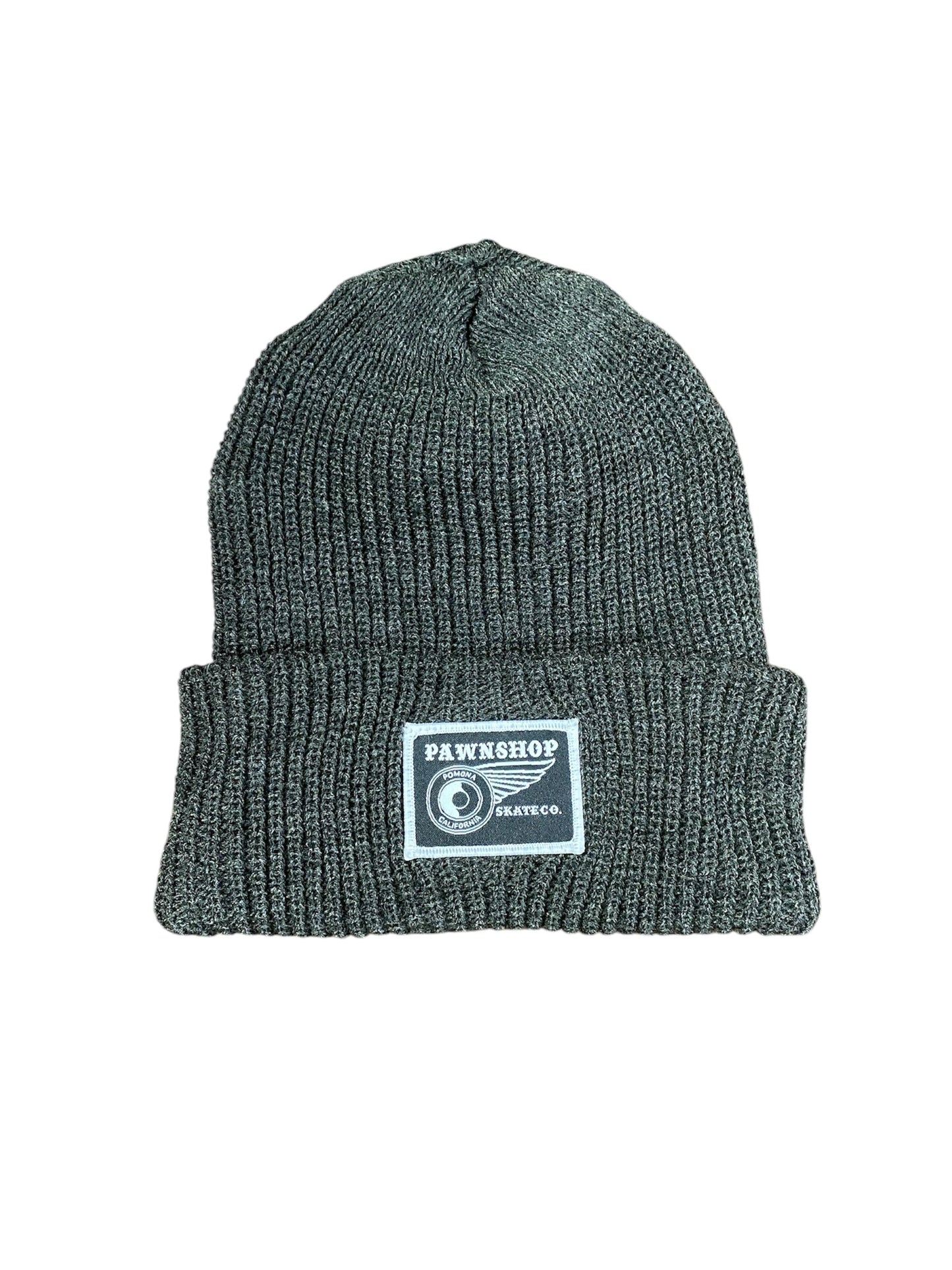 Pawnshop POMONA Classic Knitted Beanie (Little Black/White Patch)