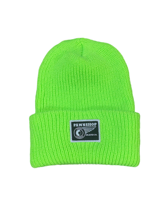 Pawnshop POMONA Classic Knitted Beanie (Little Black/White Patch)