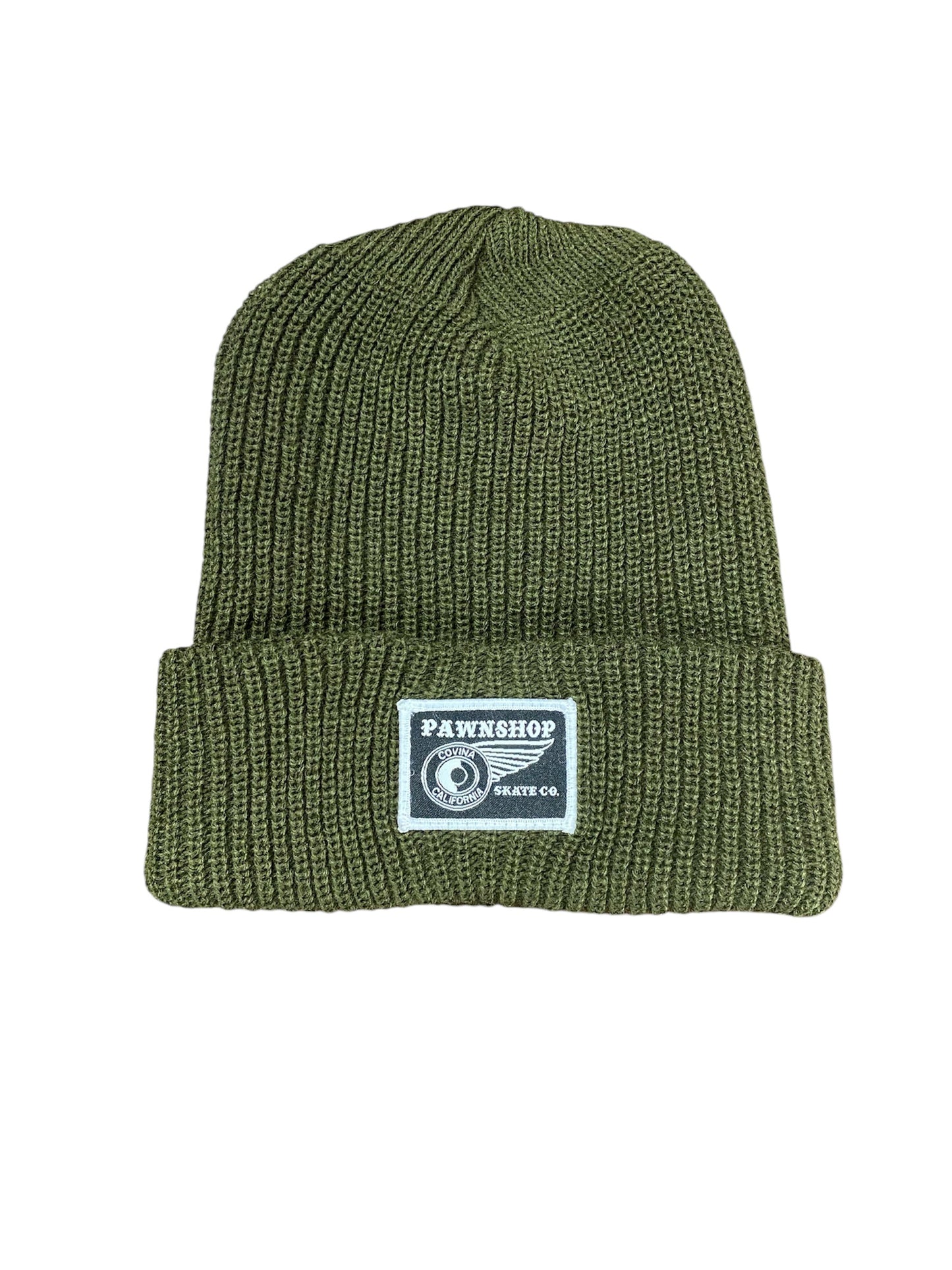 Pawnshop Classic Knitted Beanie (B&W Little Patch)