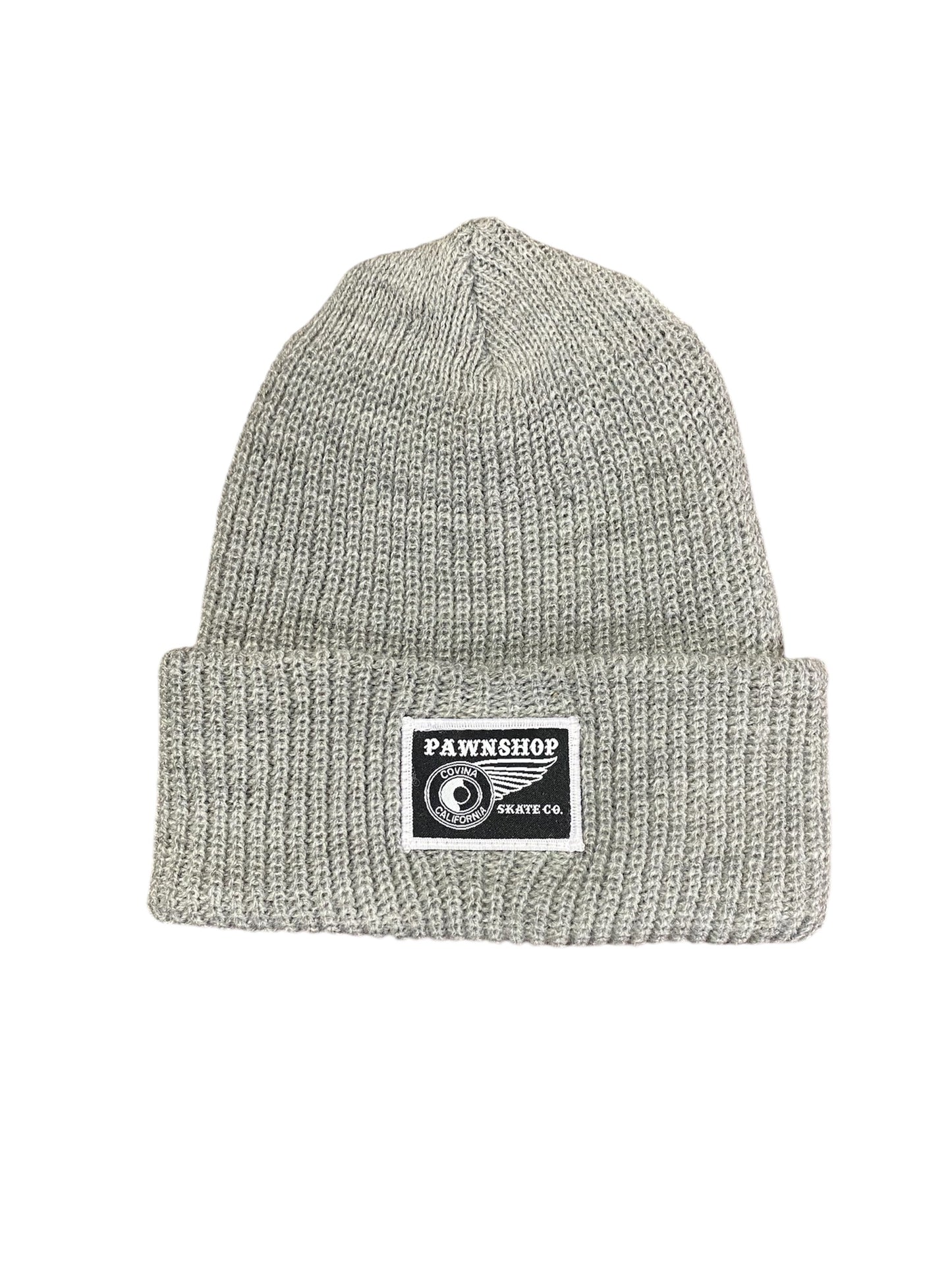 Pawnshop Classic Knitted Beanie (B&W Little Patch)