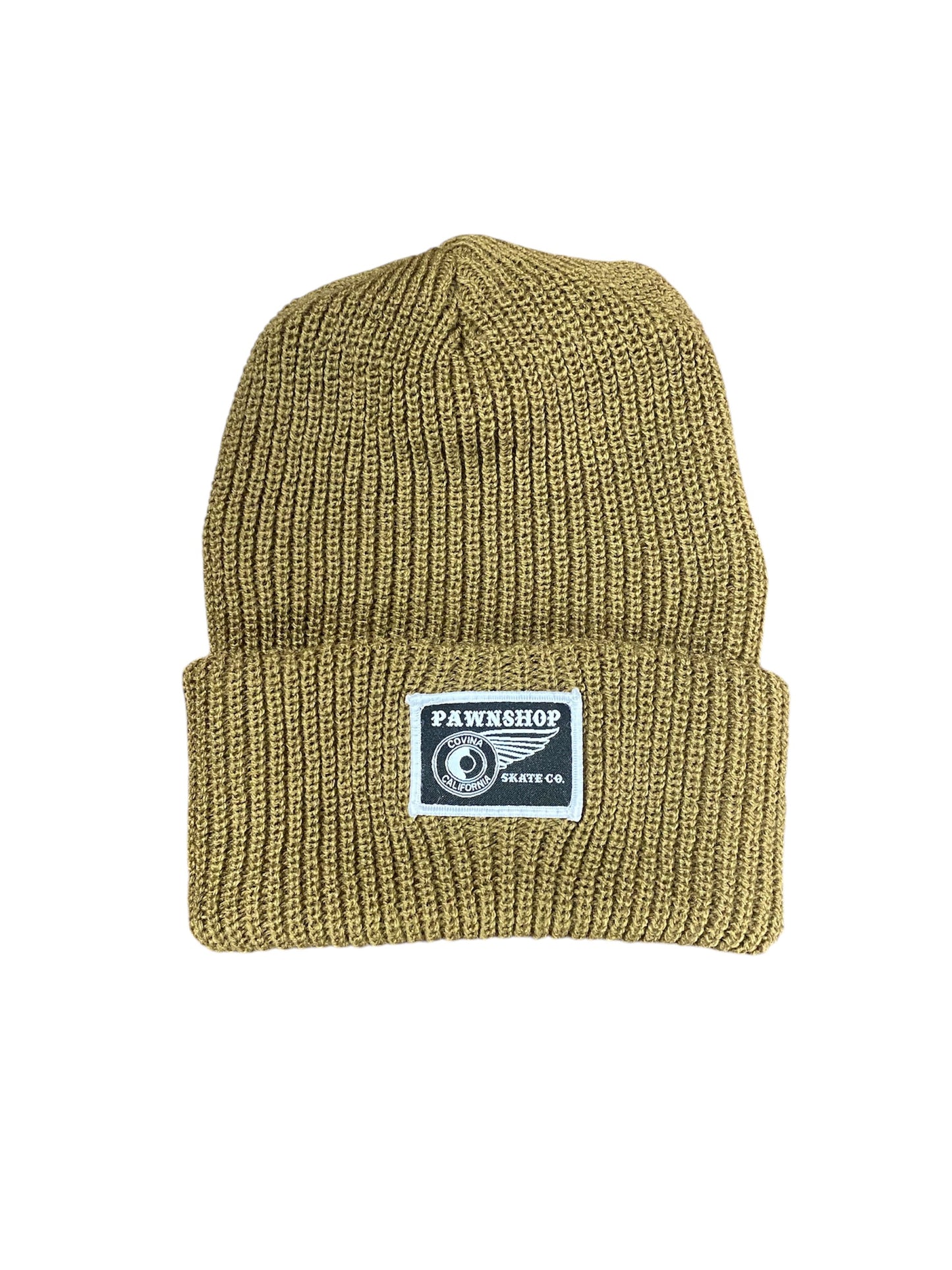 Pawnshop Classic Knitted Beanie (B&W Little Patch)