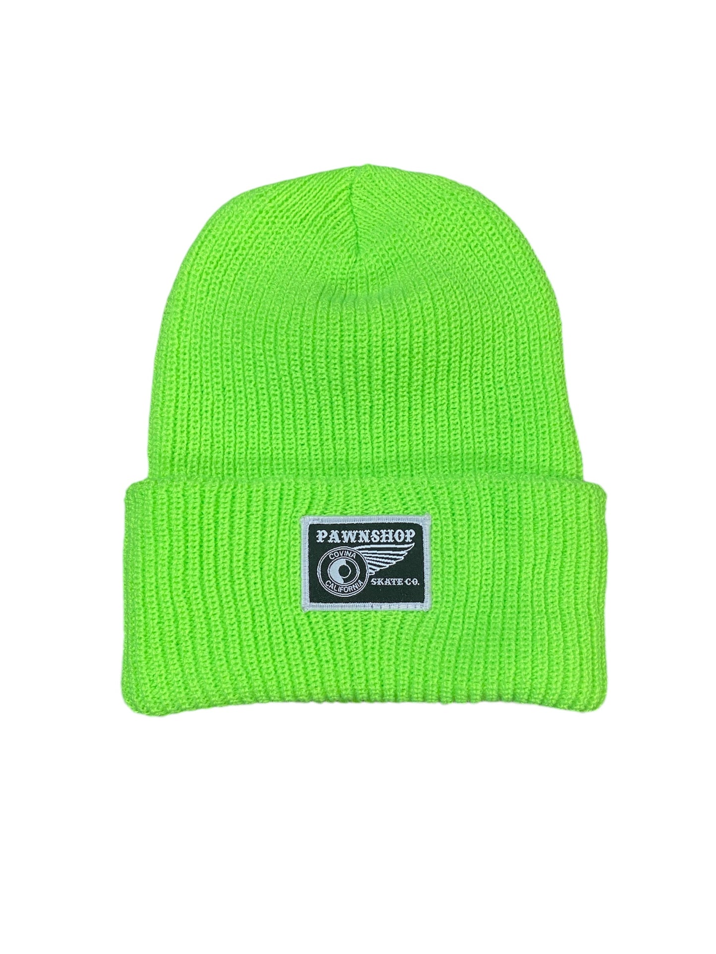 Pawnshop Classic Knitted Beanie (B&W Little Patch)