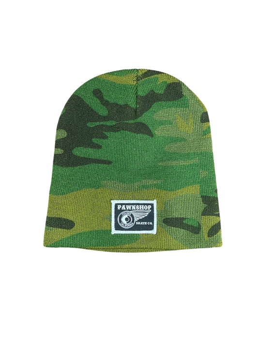 Pawnshop Deluxe Camo Skull Beanie