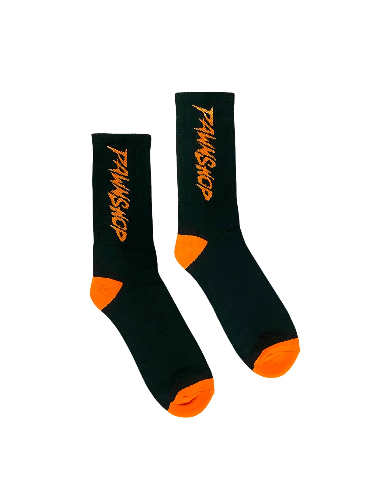 Pawnshop Outhouse Socks (Black/Orange)