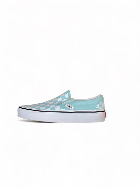 Vans Classic Slip On Checkerboard (Teal)