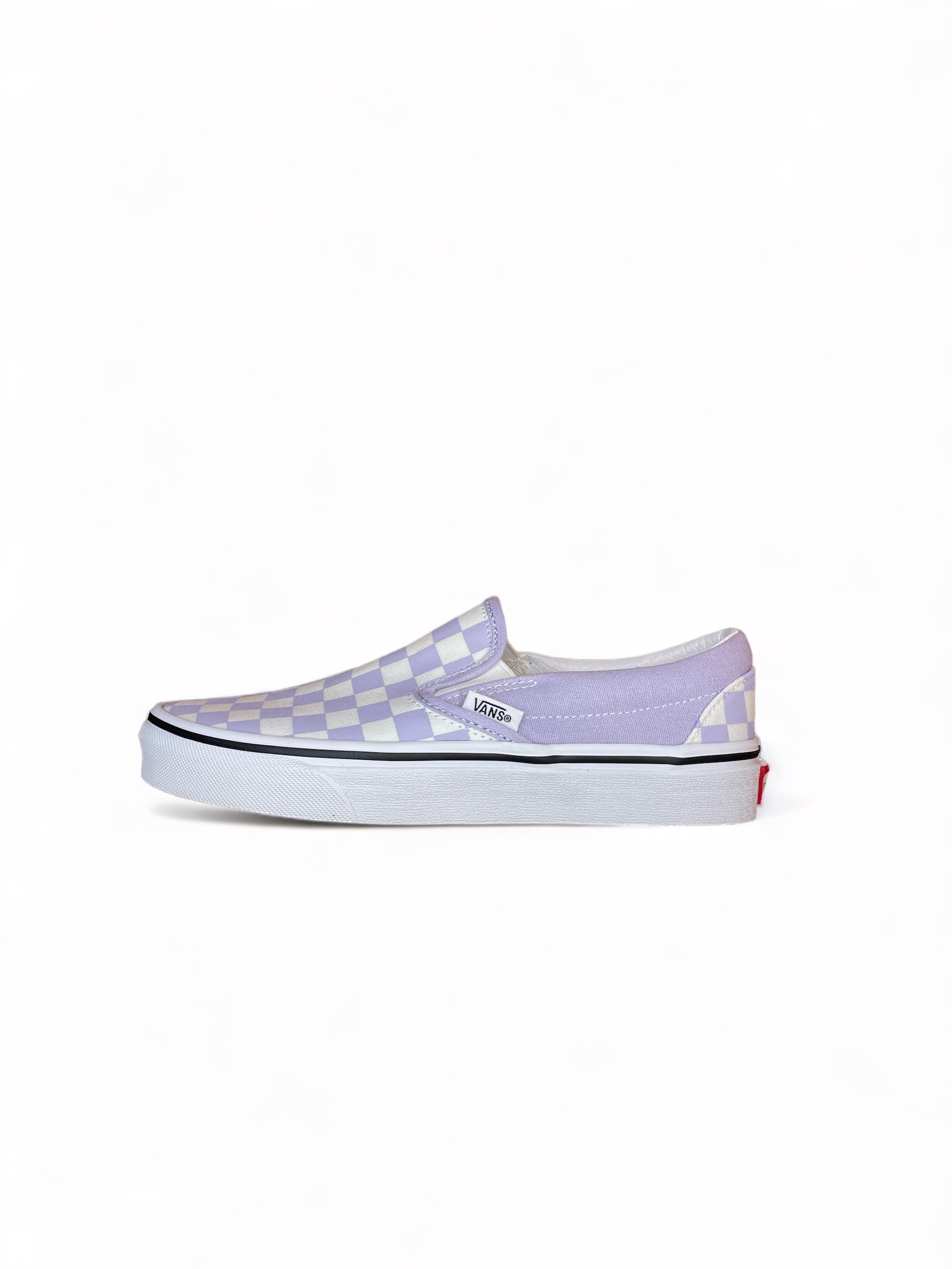 Purple fashion vans checkered