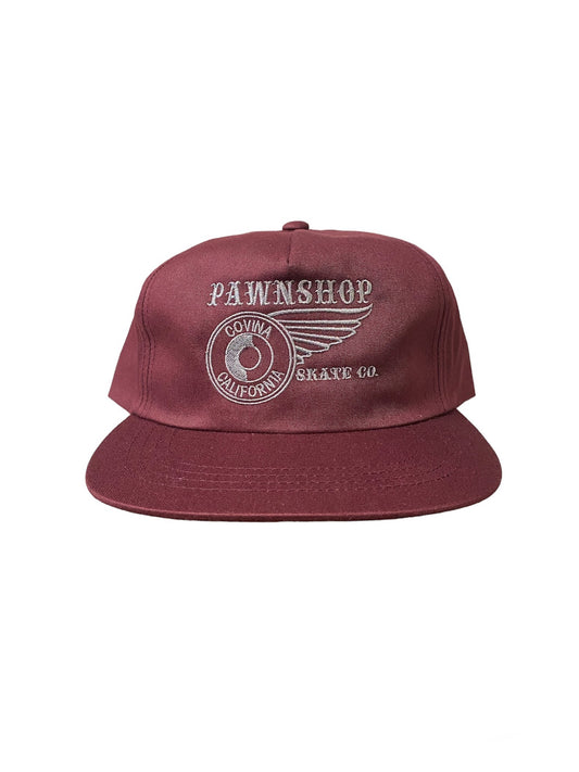 Pawnshop W&W Embroidered Deconstructed Hat (BURGUNDY)