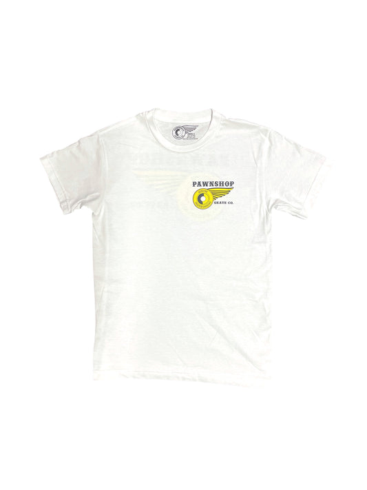 Pawnshop Genuine OG Wing & Wheel S/S Tee White