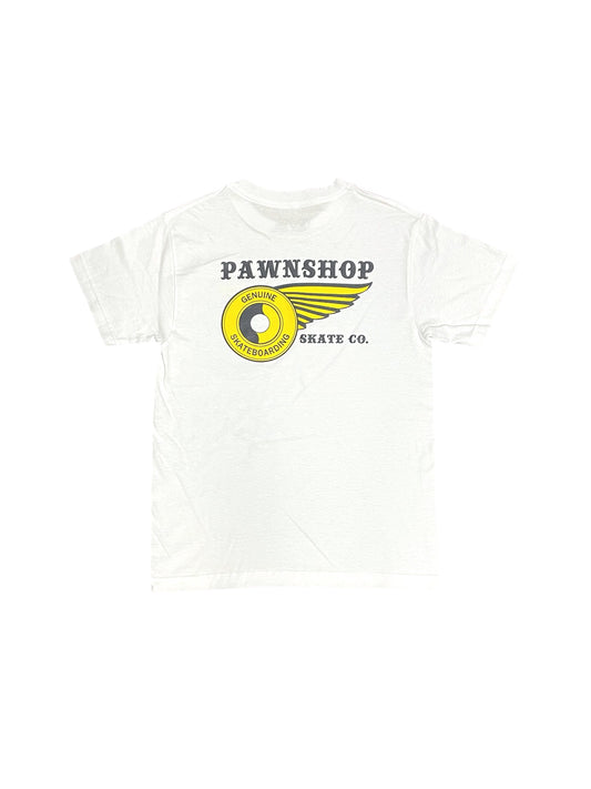 Pawnshop Genuine OG Wing & Wheel S/S Tee White