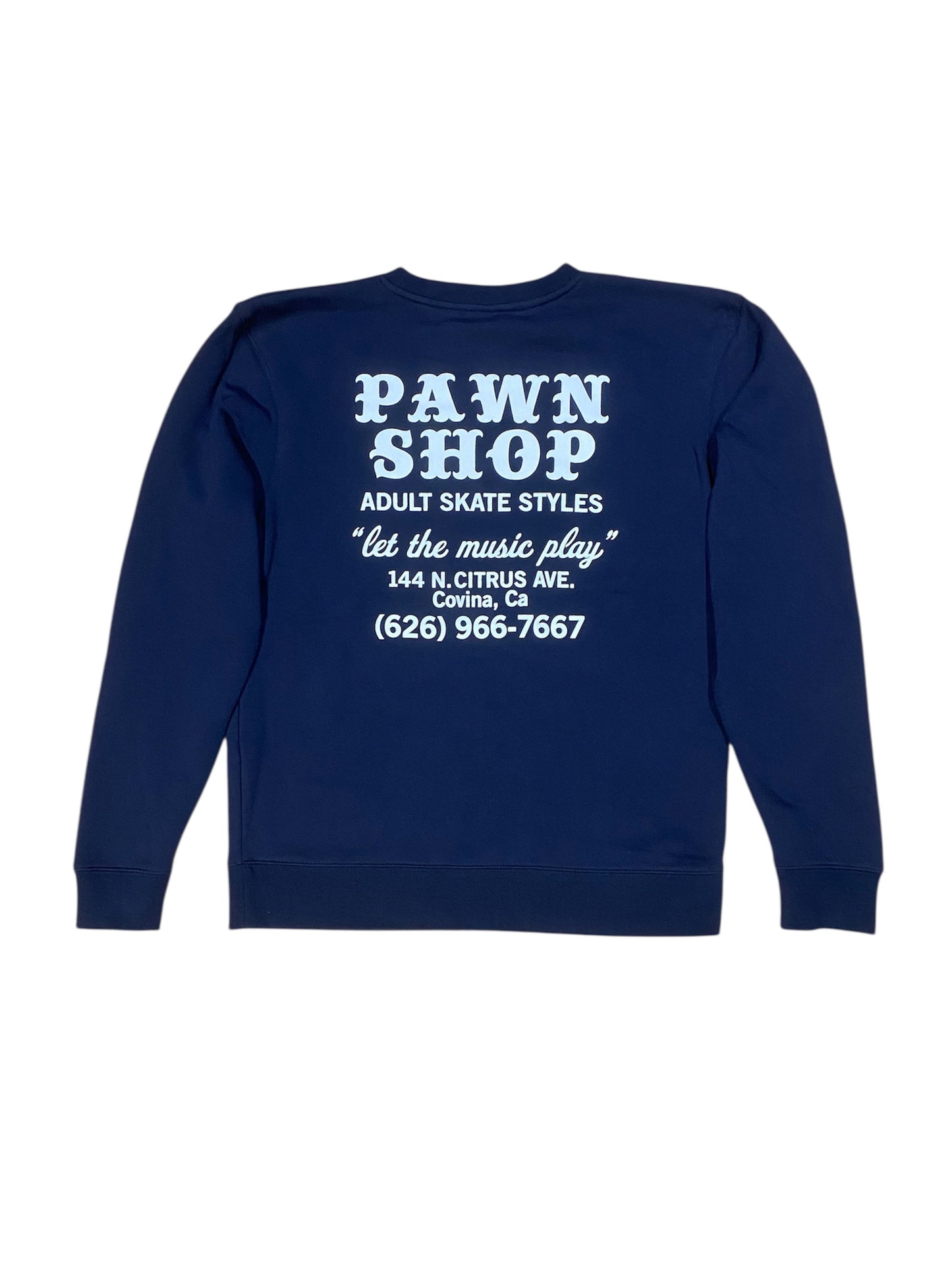Pawnshop Adult Skate Styles Crewneck (Navy)