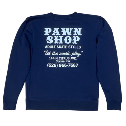 Pawnshop Adult Skate Styles Crewneck (Navy)